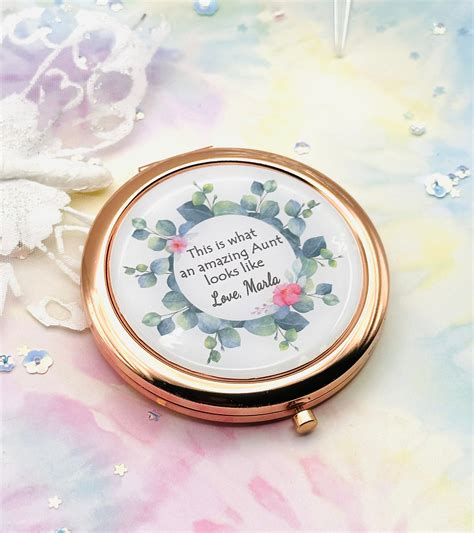 Personalized T For Aunt From Niece Aunt Custom Compact Make Up