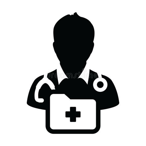 Health Icon Vector Male Doctor Person Profile Avatar With Stethoscope