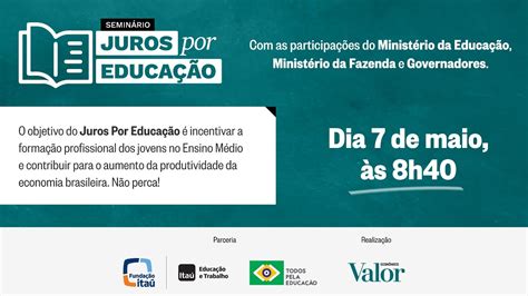 Semin Rio Juros Por Educa O Youtube