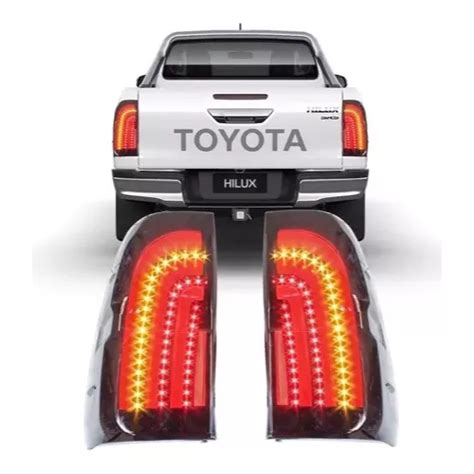 Par Calaveras Toyota Hilux Revo Led Ahumadas Meses Sin