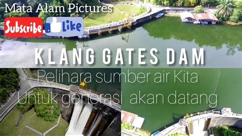empangan klang gates perhatikan  pusaran buih  tengah takungan