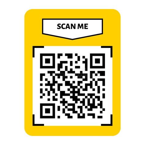 Scan Me QR Code Frame Design. QR Code for Payment, Text Transfer with ...