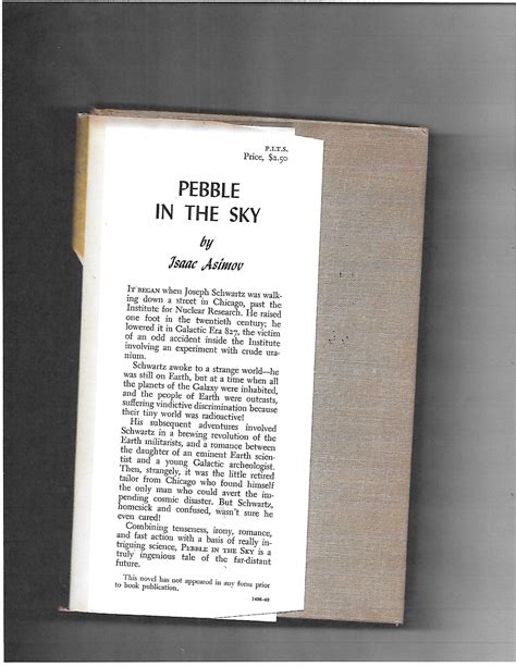 Pebble In The Sky By Isaac Asimov Fine Hardcover St Edition