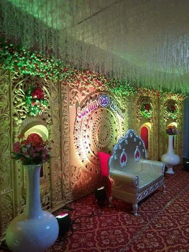 Event Golden Fiber Wedding Stage For Indoor At Set In