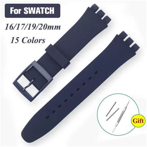 Pulseira Colorida De Silicone Macio Para Swatch Watch Strap Replacement