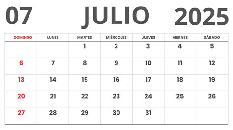 Calendario Julio 2025 Imprimible Obtenga Calendario Julio 2025 En PDF