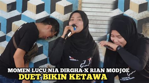 Momen Lucu Nia Dirgha Rian Modjoe Sama Tertawa Youtube