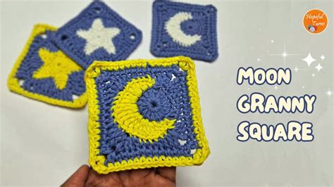 How To Crochet A Moon Granny Square Pattern Easy Step By Step Granny