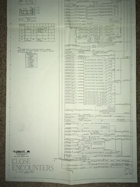 Gottlieb Close Encounters Of The Third Kind Pinball Schematic Rare Em