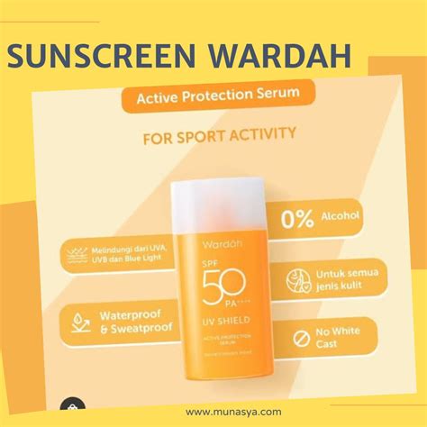 Sunscreen Wardah UV Shield Active Protection Serum SPF 50 PA CORETAN