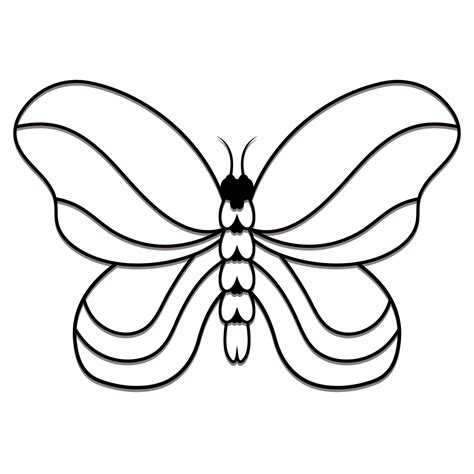 butterfly outline drawing for kids 10720546 Vector Art at Vecteezy