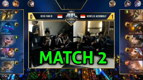 MATCH KE 2 GENFLIX AEROWOLF Vs GEEK FAM ID MPL INVITATION MOBILE