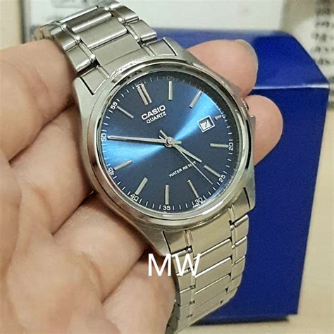 Casio MTP 1183A 2A Enticer Series Analog Blue Dial Stainless Steel Men