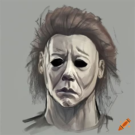 Sketch Of Michael Myers From A Witness Testimony On Craiyon