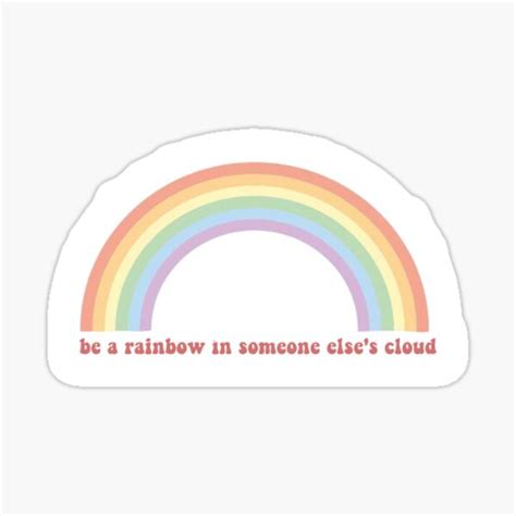 Rainbow Quote Sticker By Lewidesigns Redbubble