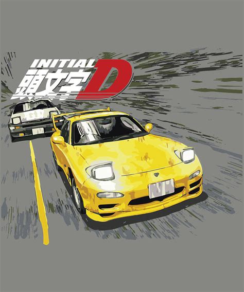 Initial D Mountain Drift Racing Tandem Fd3s Vs AE86 Sticker Digital