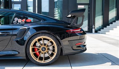 Arranged Street Shot Of An Modern Porsche Gt Rs Racing Sports Car