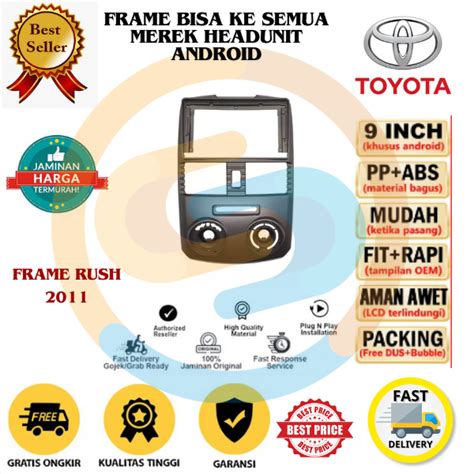 Jual Frame Head Unit Android Inch Inch Toyota Rush