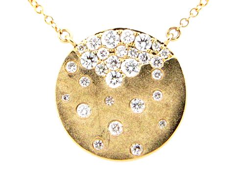 Dilamani Jewelry Diamond Disc Pendant Necklace