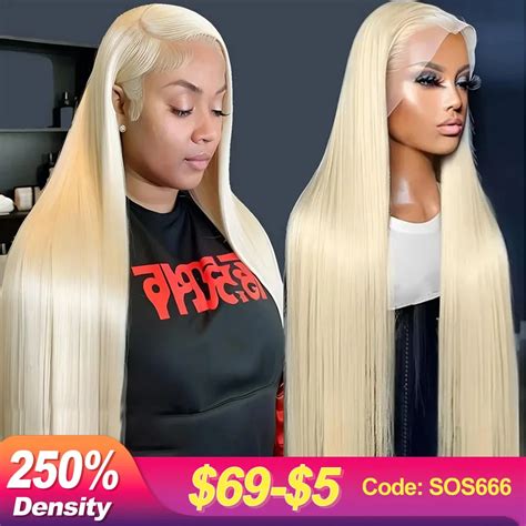 613 Honey Blonde Colored 13x4 250 Density Straight Lace Frontal Wig