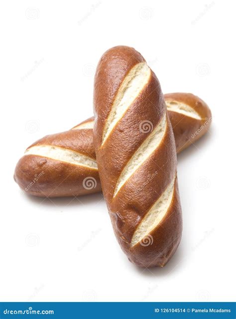 Two Pretzel Loafs Stock Photo Image Of Roll Crust 126104514