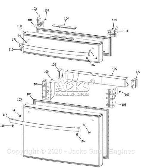 Ge Pvd28bynbfs Parts Diagram For Freezer Doors