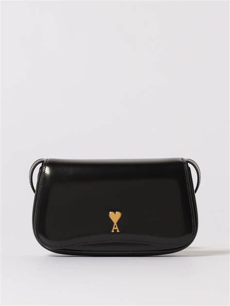 ami paris shoulder bag woman black ami paris mini bag ullal