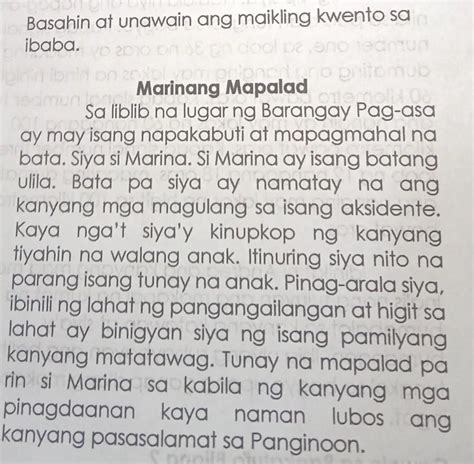 Gawain Sa Pagkatuto Bilang Panuto Sagutin Ang Sumusunod Na Mga