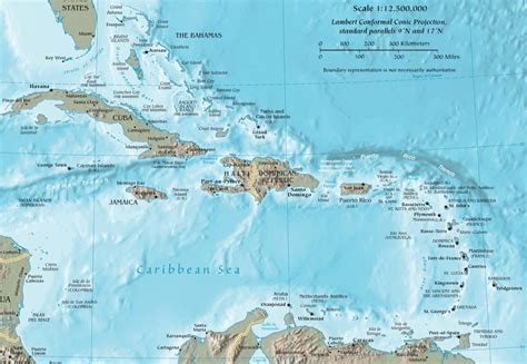 The political map of the Caribbean - Key Caribe