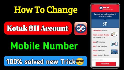 How To Change Mobile Number In Kotak 811 Account Kotak Bank Mobile