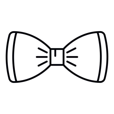 Tuxedo bow tie icon, outline style 15180085 Vector Art at Vecteezy