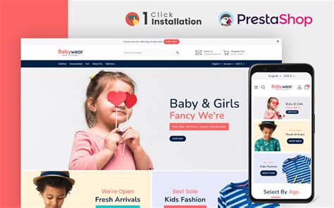 Tienda de ropa para bebés Tema Prestashop TemplateMonster