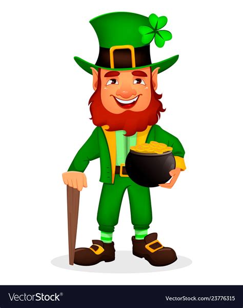 Saint Patrick Day Cartoon Character Leprechaun Vector Image