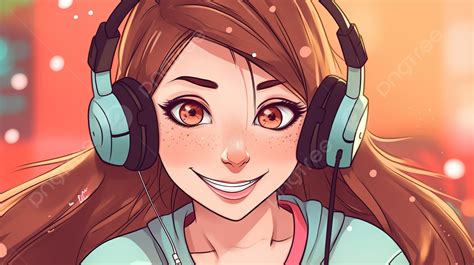 Anime Girl Listening To Music With Headphones Background Cute Youtube