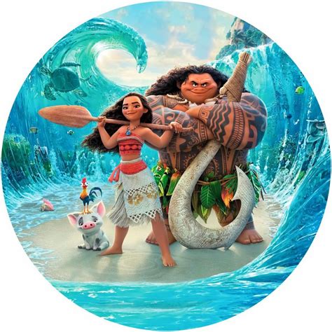 Painel Redondo Tecido Sublimado 3D Moana FRD 480 Felicitá