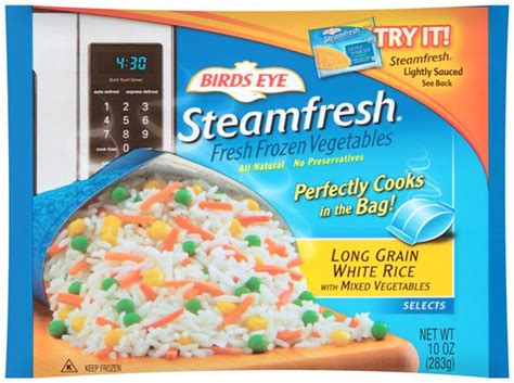 Birds Eye Steamfresh Long Grain White Rice W Mixed Vegetables Hy Vee