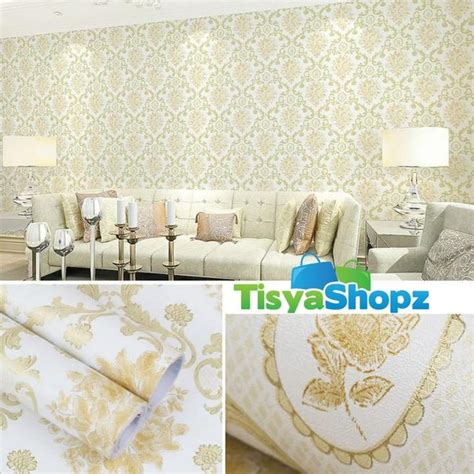 Jual Wallpaper Sticker Uk Cm X Meter Motif Batik Yellow Brown