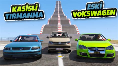 Eski Volkswagen Ailesi Arabalar Kasisli Tırmanma Parkurunda GTA 5