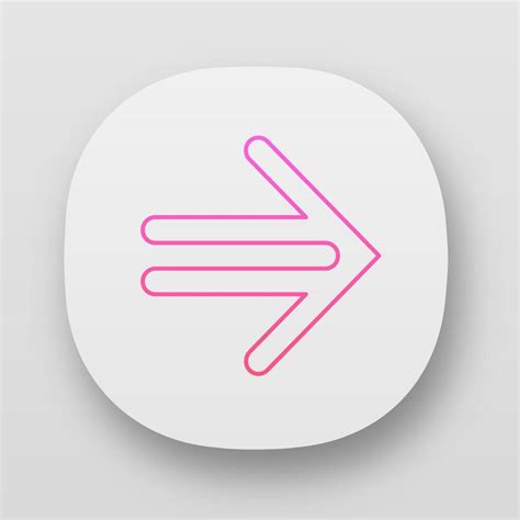 Double Lined Arrow App Icon Indicating Sign Pointer Button Forward