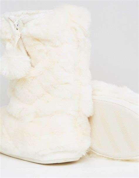 Oasis Fluffy Slipper Boots Asos Slipper Boots Slippers Boots