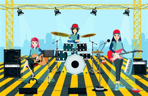 Rock Concert Stage Stock Vector Illustration Of Object 50550132