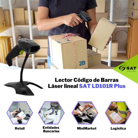 Lector De Códigos De Barras Sat Ld101r Plus Laser 1d Usb Luegopago