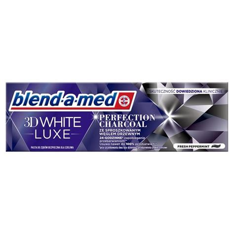 Blend A Med 3d White Luxe Perfection Charcoal Pasta Do Zębów Wybielająca 75 15031370226 Allegropl