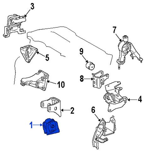 Soporte De Motor Frontal Toyota Corolla Matrix 2009 2013 Hules