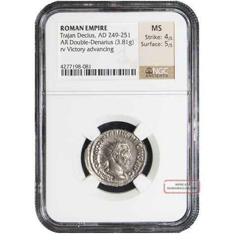 Ad Roman Empire Trajan Decius Silver Victory Ar Double