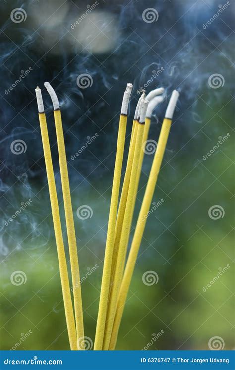 Burning Incense Sticks Stock Image Image Of Incense Joss 6376747