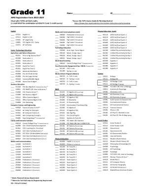 Fillable Online Mhs Registration Advising Checklist Form Fax Email