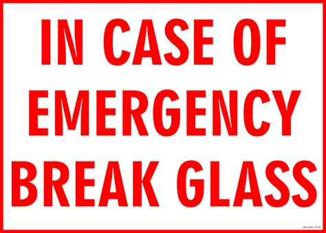 Printable in Case of Emergency Stickers | FREE Printables