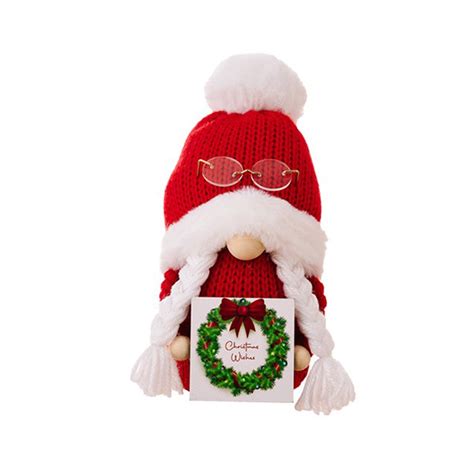 Dengmore Christmas Decorations Faceless Gnomes Doll With Plush Hat