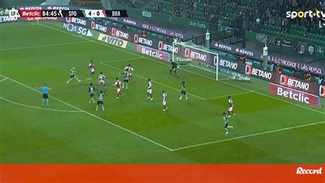 O golo de trivela de Nuno Santos no Sporting Sp Braga Vídeos